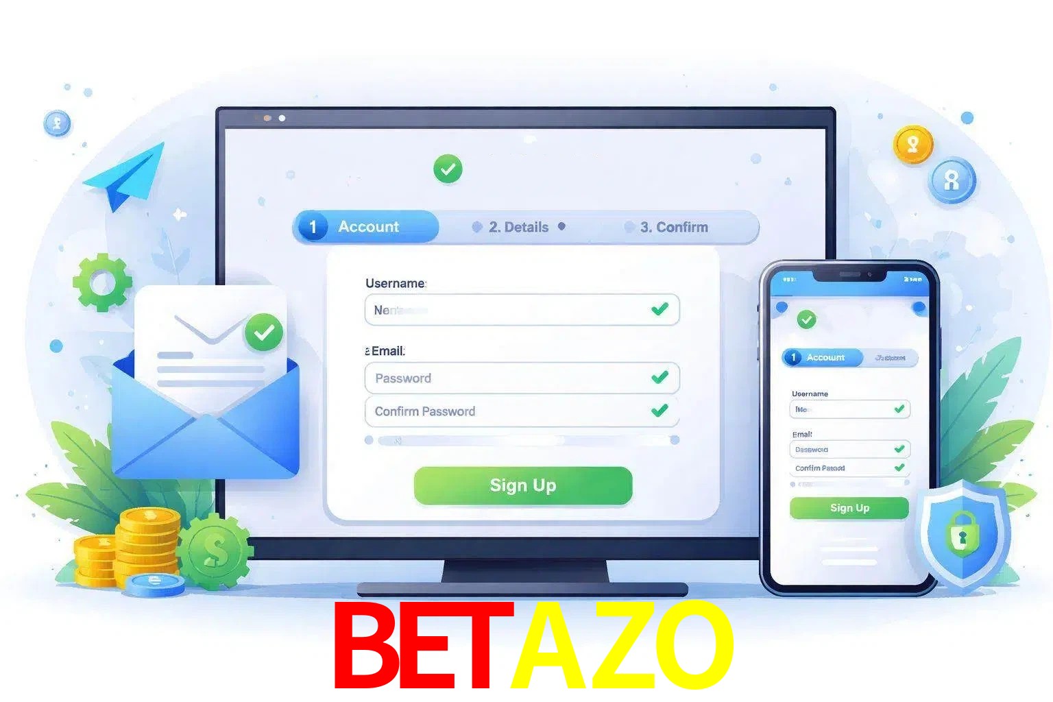 Registro de nuevo usuario y configuración de cuenta BETAZO